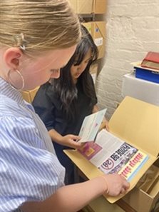 Arnee and Dannielle in a strongroom