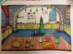 Example food art painting