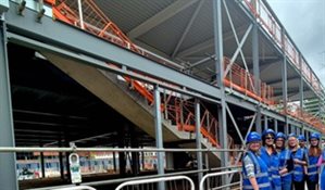 Staff at Crewe centre construction site